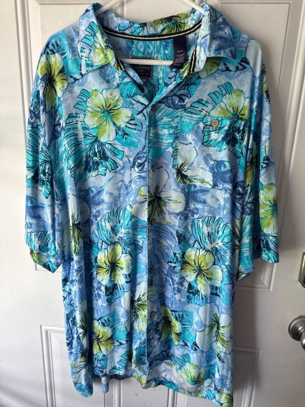 Caribbean Joes Hawaiian Aloha Shirt Size XXL No stains